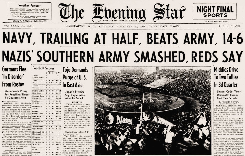 World War II Chronicle: November 29, 1941