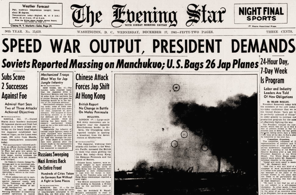 World War II Chronicle: December 17, 1941
