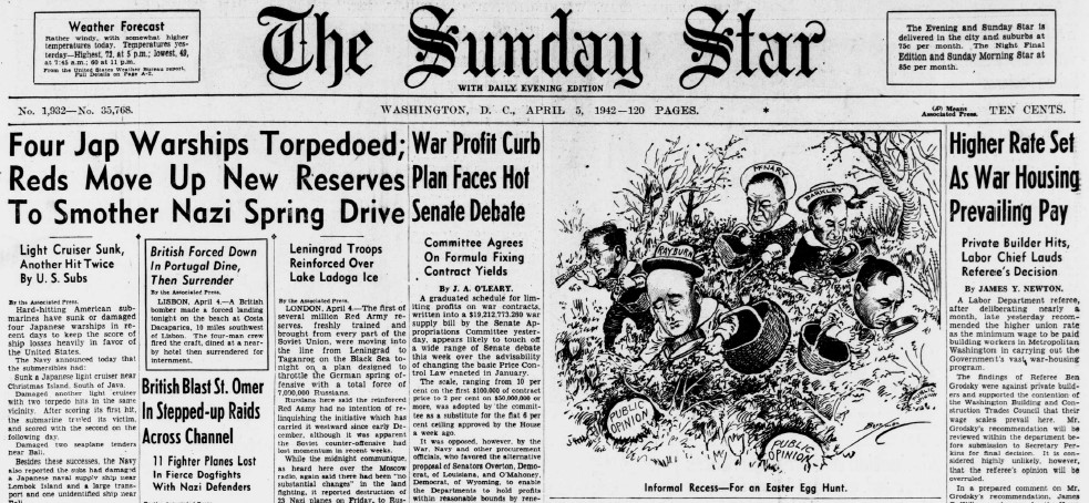 World War II Chronicle: April 5, 1942