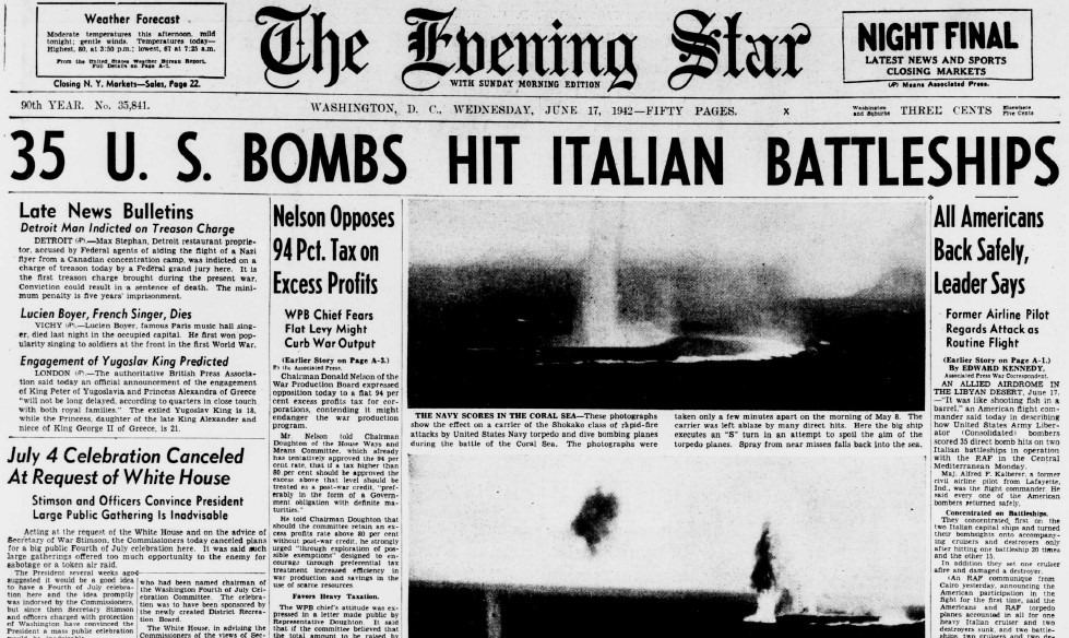 World War II Chronicle: June 17, 1942