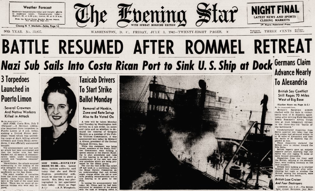 World War II Chronicle: July 3, 1942