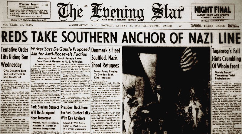 World War II Chronicle: August 30, 1943