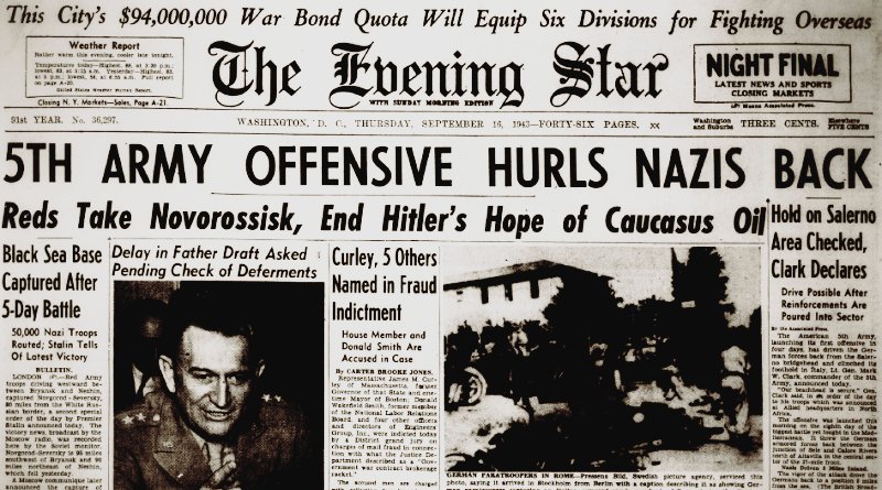 World War II Chronicle: September 16, 1943