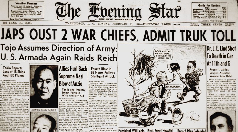 World War II Chronicle: February 21, 1944